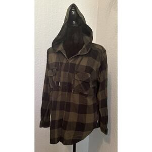 Green And Black Plaid Garage Boyfriend Fit Size L